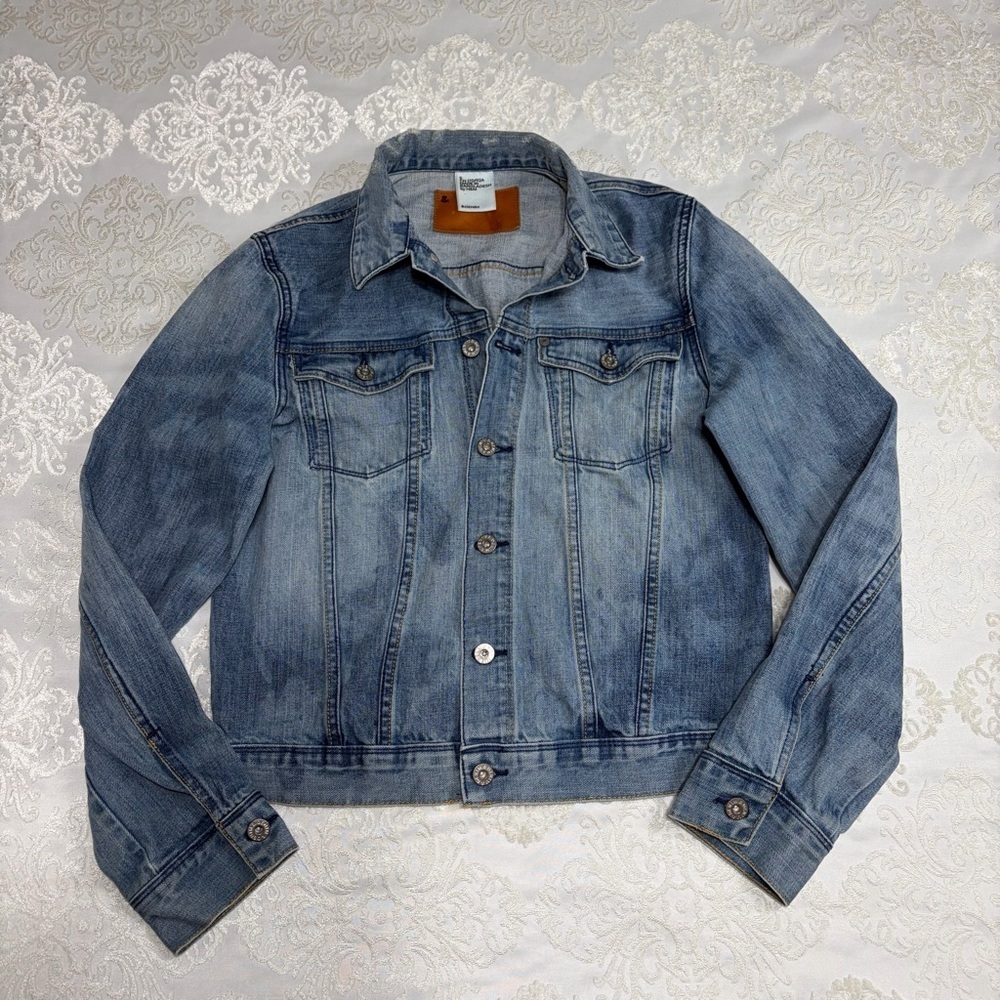 H&M Denim Jean Jacket Light Acid Wash Size Small